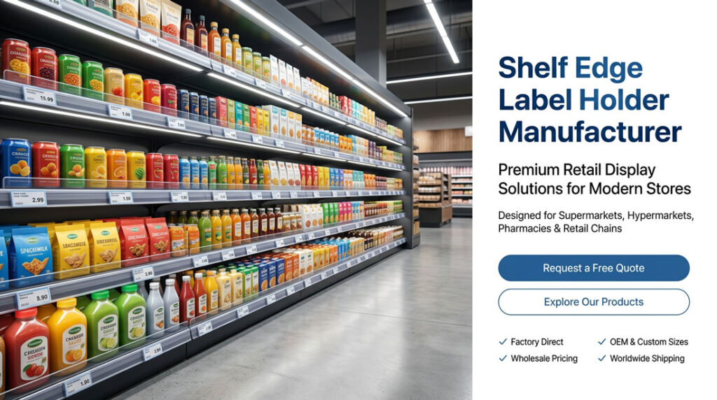 Shelf Edge Label Holder Manufacturer in Saudi Arabia
